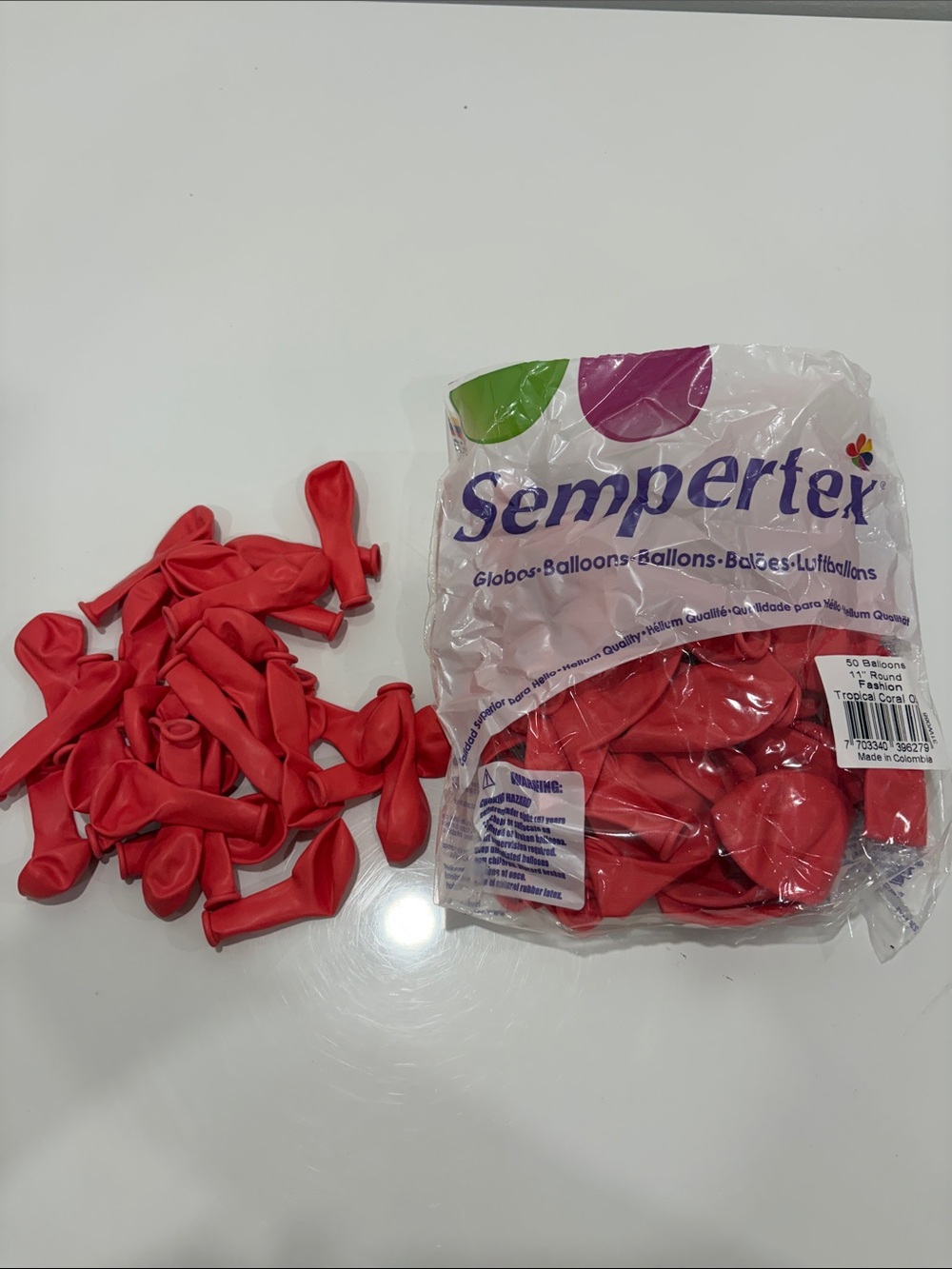 Sempertex Tropical Coral Party Balloons - Pack